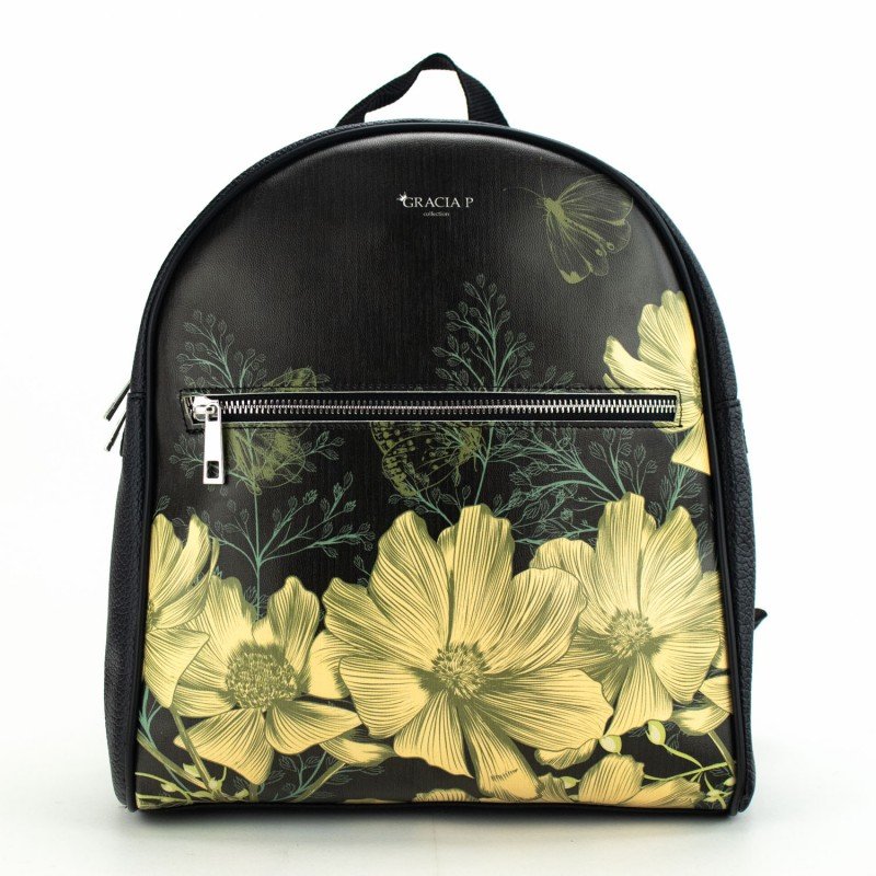 Zaino Gracia P Gold Flowers Backpack