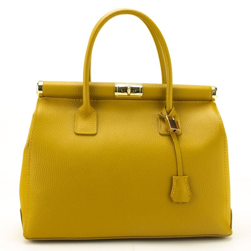 Pregato Classic Mustard Leather Handbag