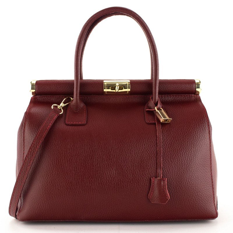 Pregato Classic Bordeaux Leather Handbag