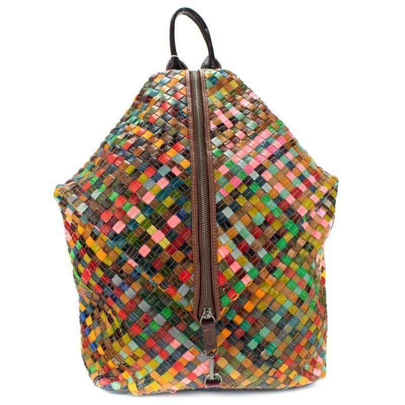 Pregato Mosaic Leather Pear Backpack