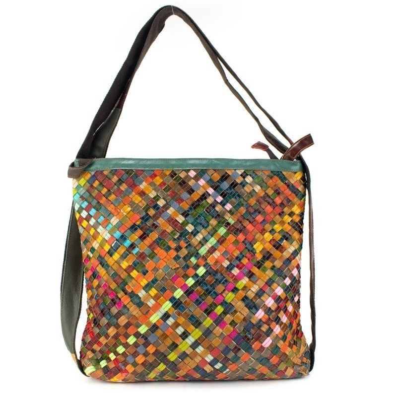Pregato Mosaic Convertible Leather Bag