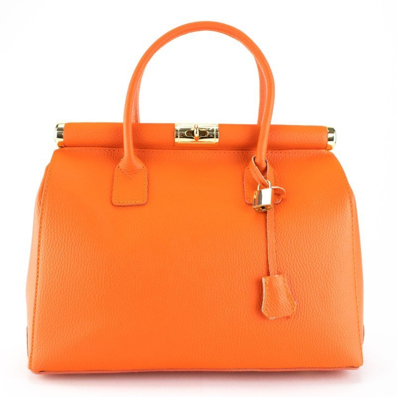 Pregato Classic Orange Leather Handbag