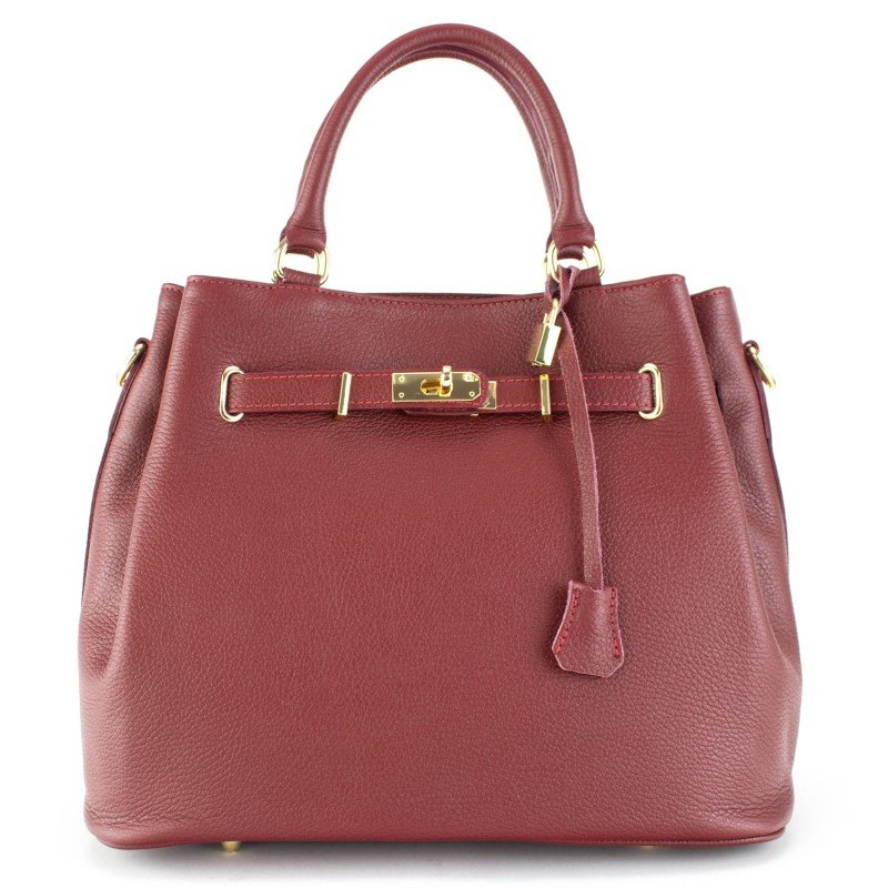 Pregato Aura Bordeaux Leather Handbag