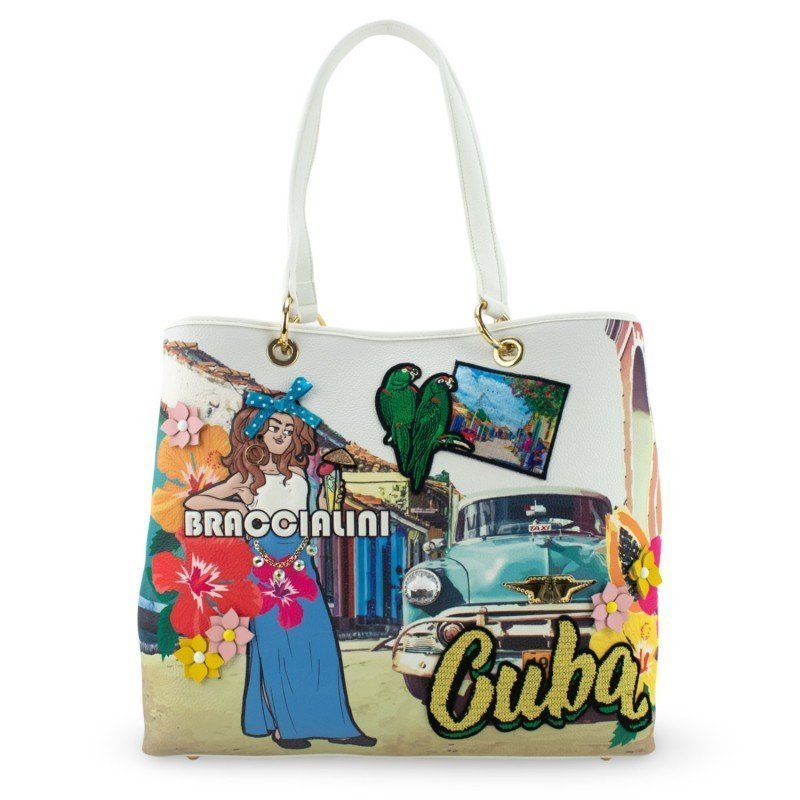 Braccialini Cartoline Cuba Shopper Bag