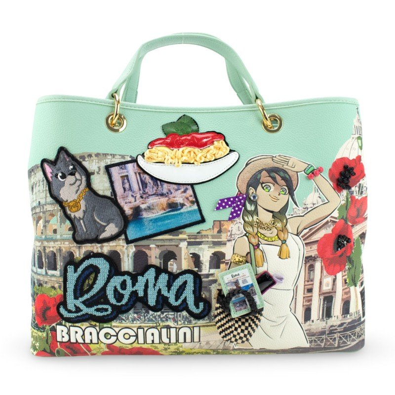 Braccialini Cartoline Roma handbag