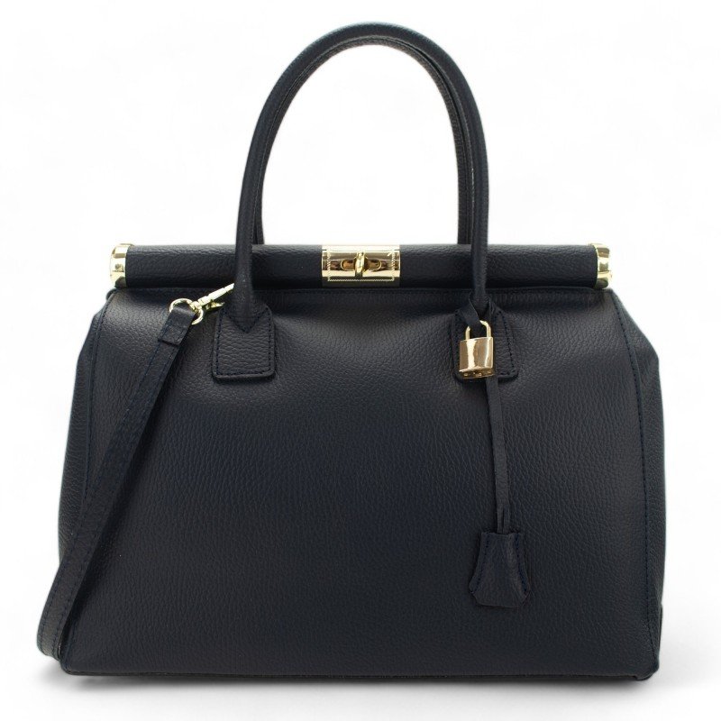 Pregato Classic Leather Handbag Dark...