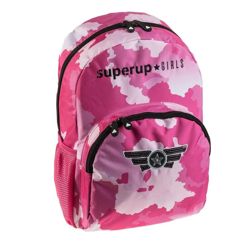 Dis2 SuperUp Pink Flag School Backpack