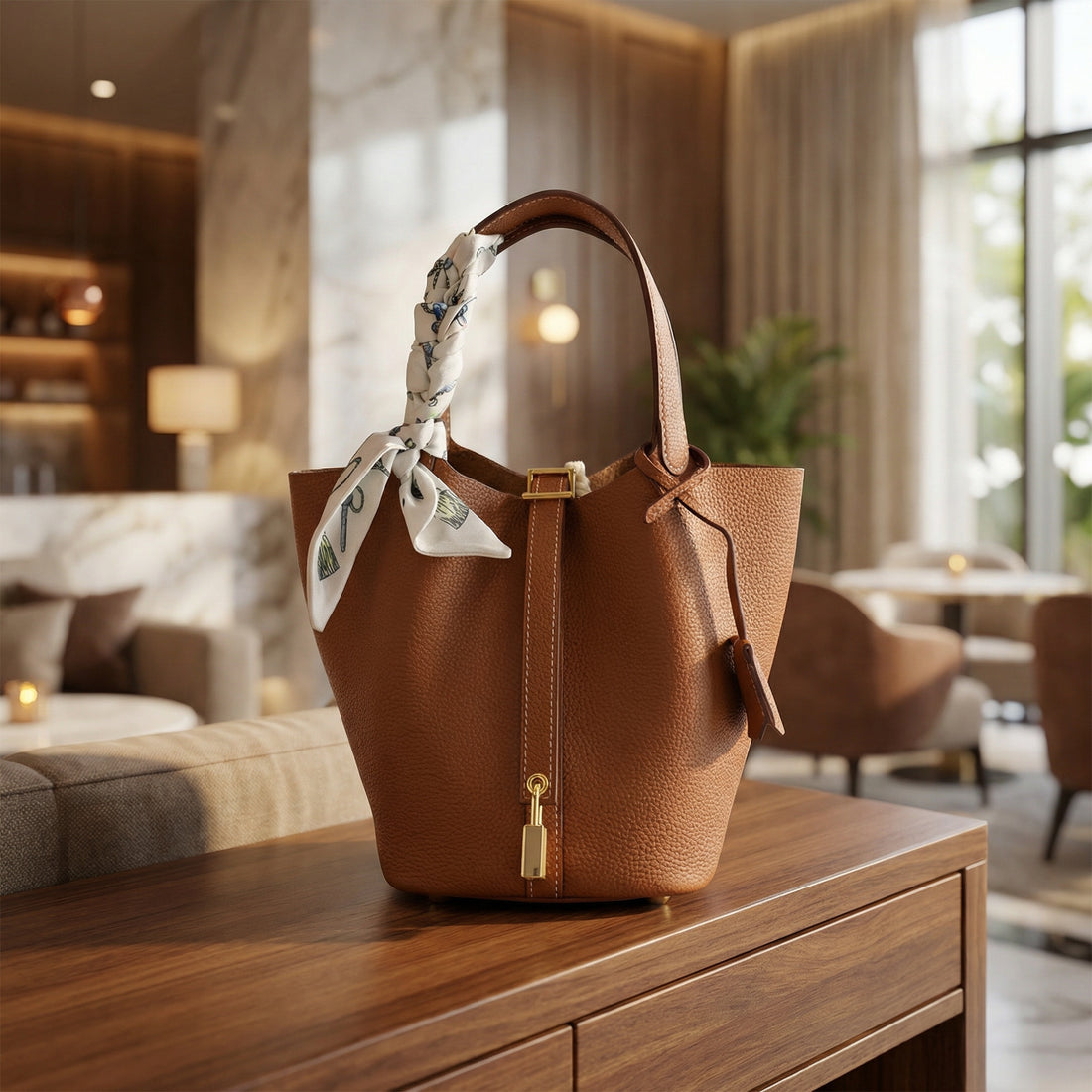 Bolso de mano Pregato Torino Camel