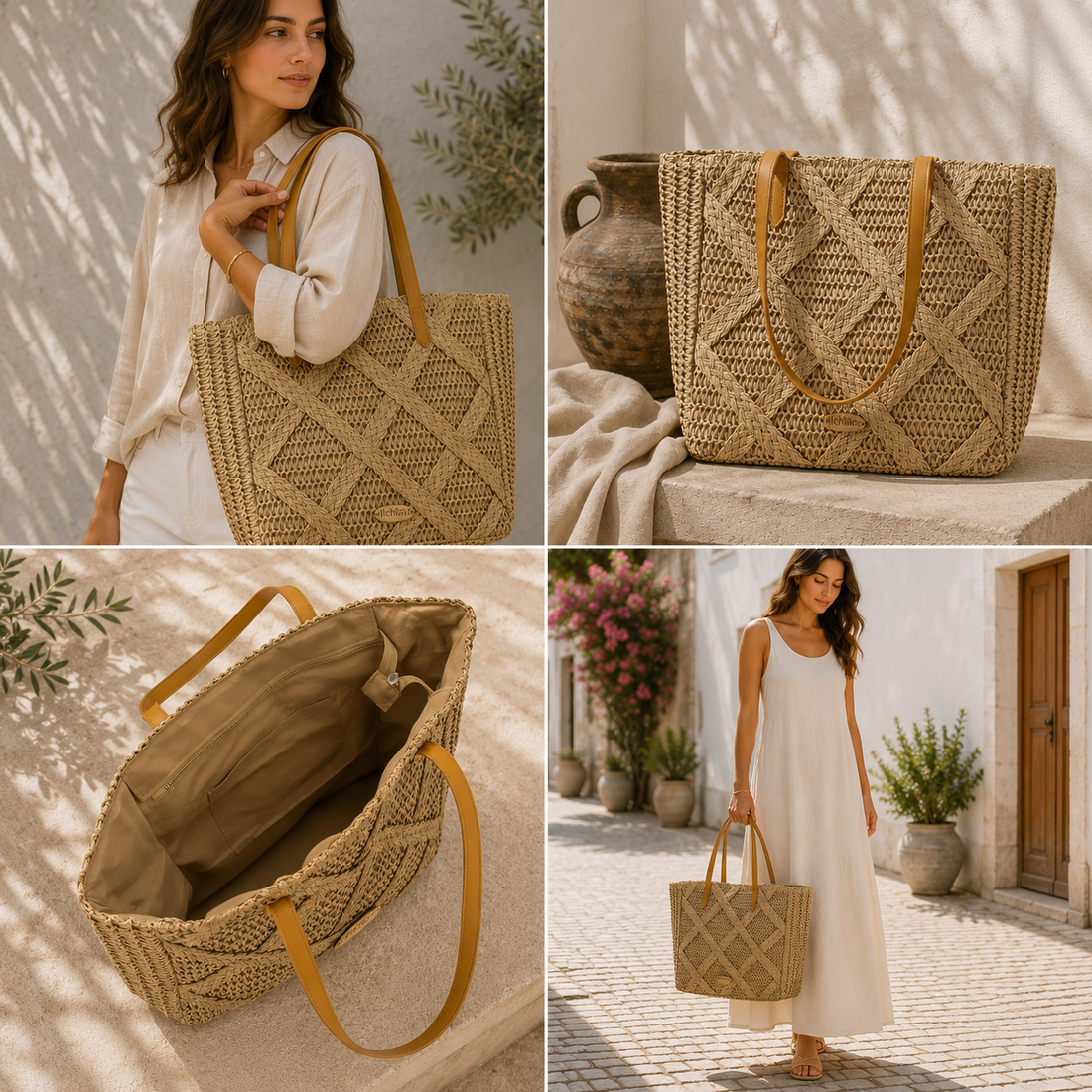 Bolso shopper Alchiara Cyrene Natural