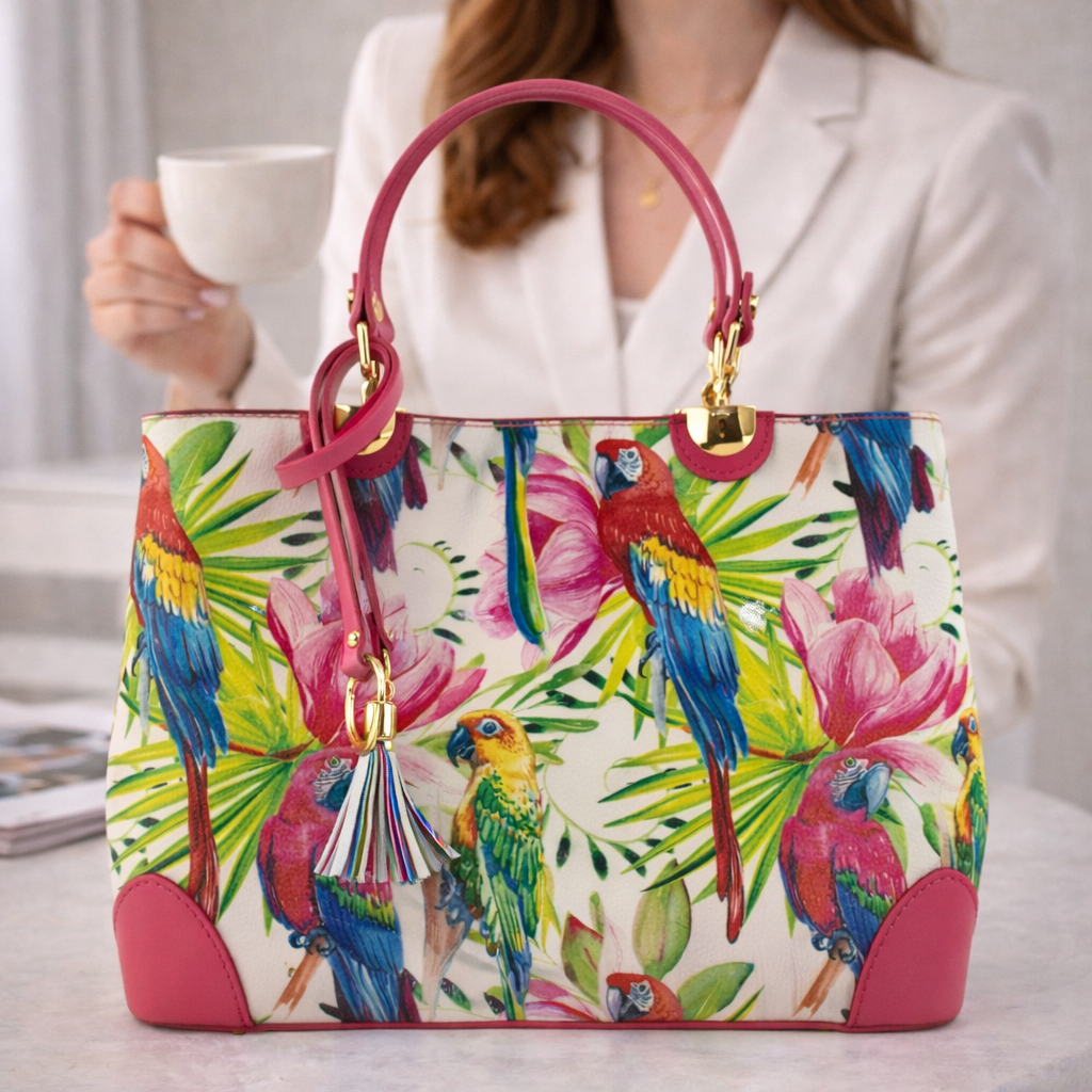 Bolso en piel Pregato Eleganza Tropical