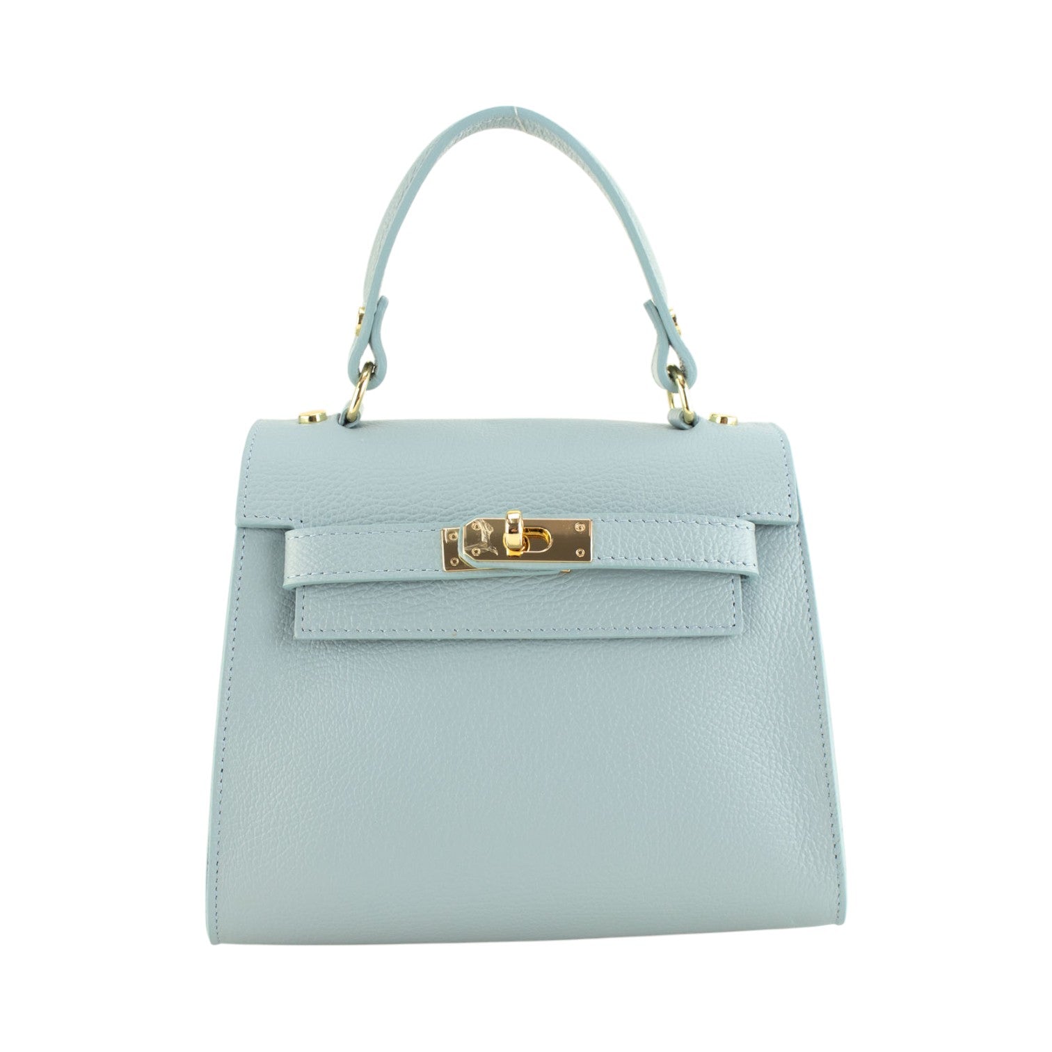 Bolso en Piel Pregato Latenza Azul cielo