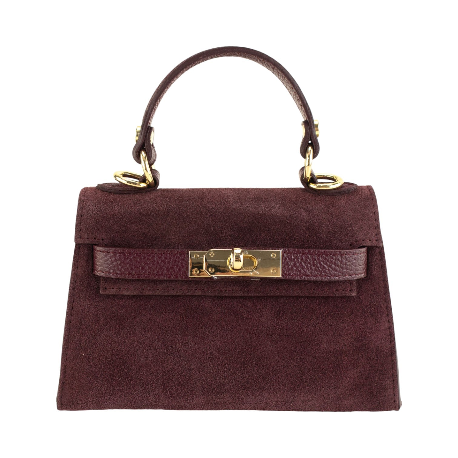 Bolso en Piel Pregato mini Latenza Ante Burdeos