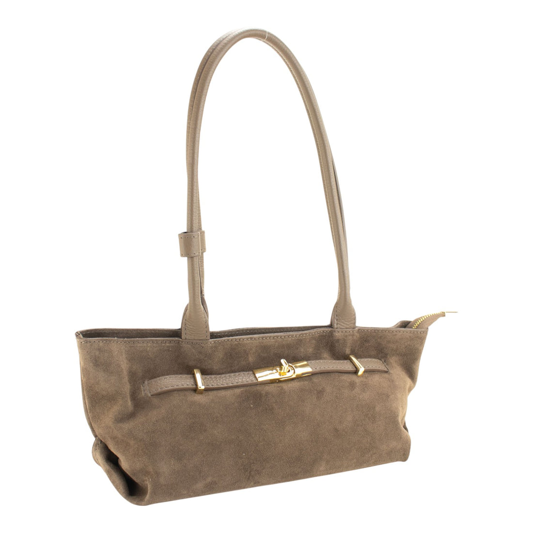 Bolso en Piel Pregato Aurea Taupe