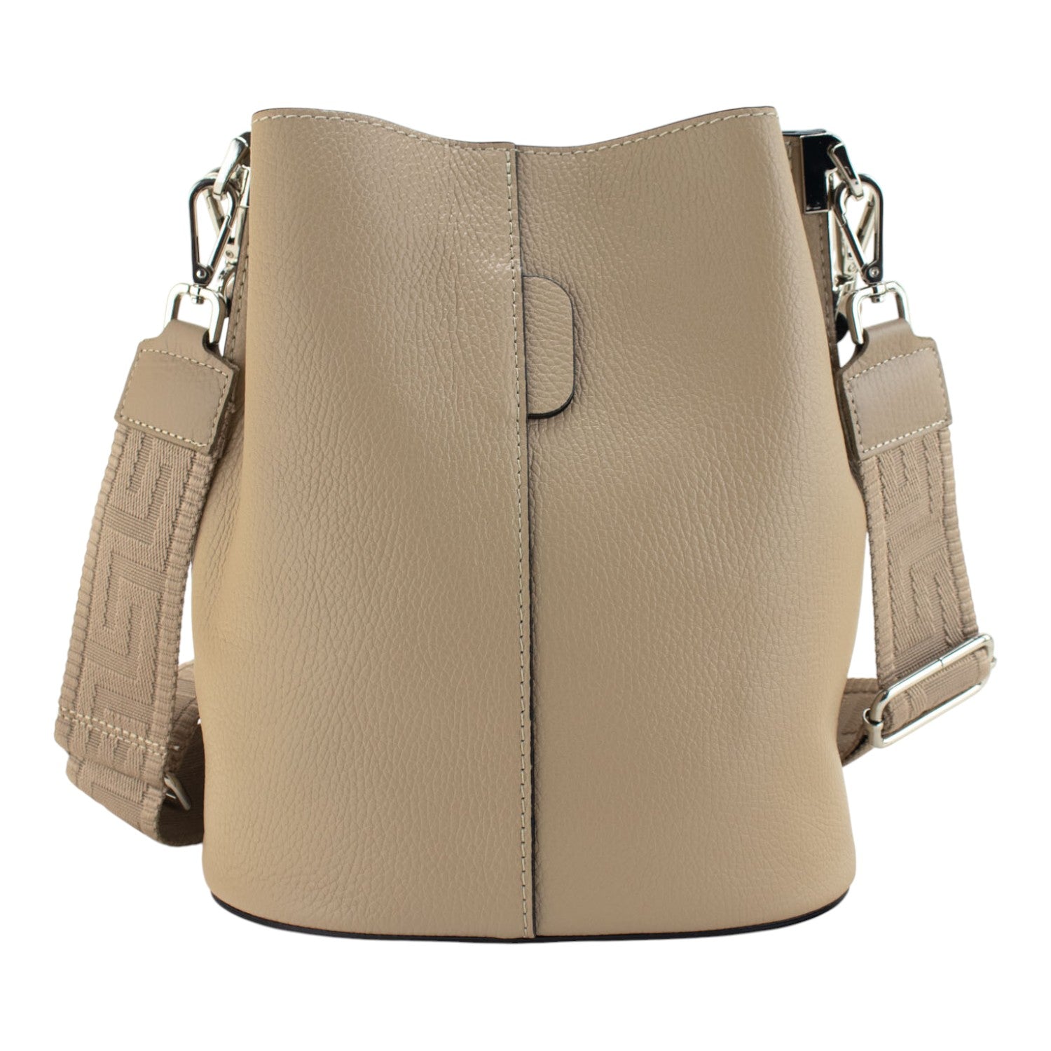 Bandolera Piel Pregato Secchio Taupe crema