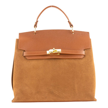 Bolso en Piel Pregato Nobile Ante Camel
