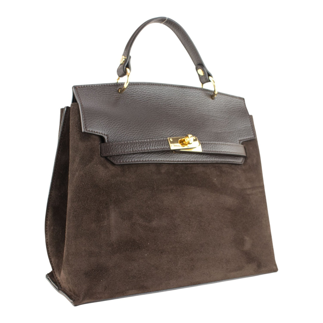 Bolso en Piel Pregato Nobile Ante Chocolate