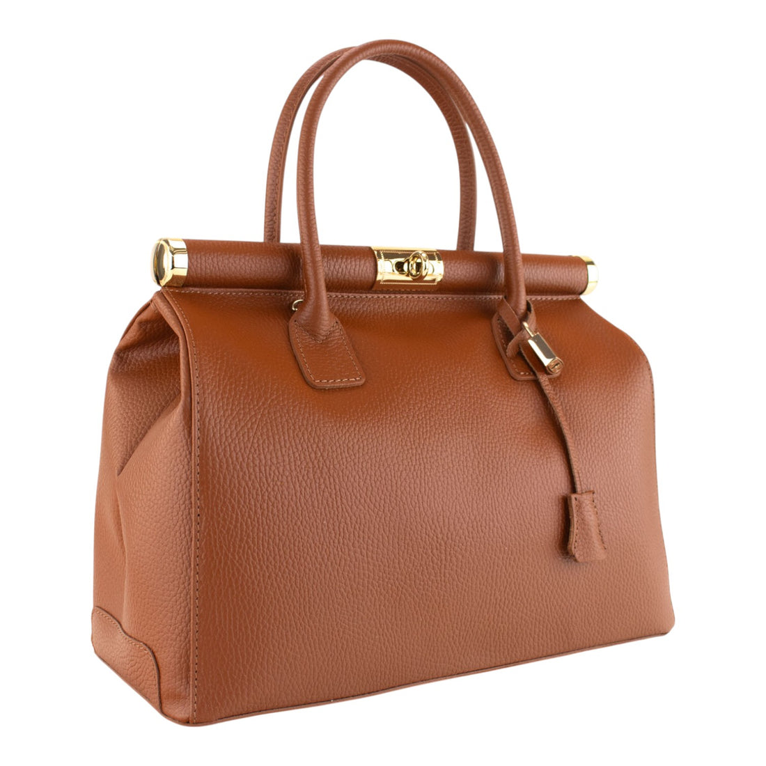 Bolso de mano en Piel Pregato Classic Cuero