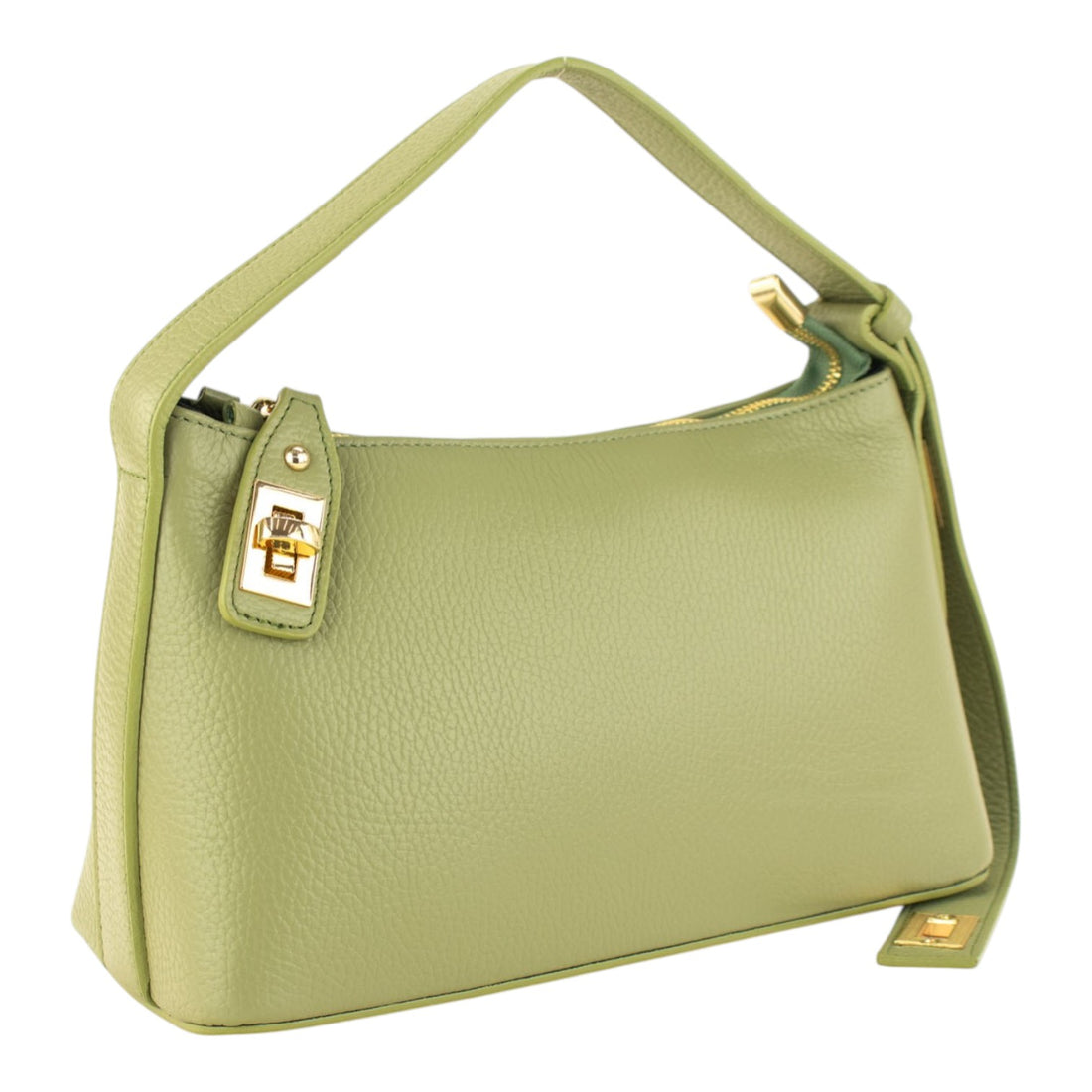 Bolso en Piel Pregato Isabella Verde