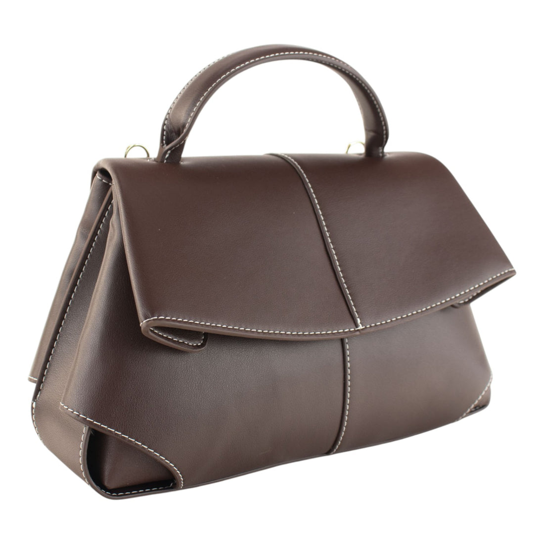Bolso en piel Pregato Atelier Luxe Chocolate
