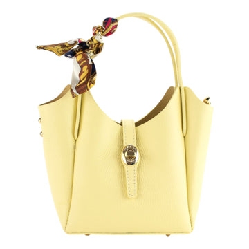 Bolso de Piel Pregato Carina Mantequilla