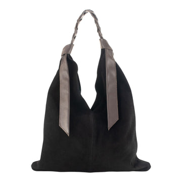 Bolso hobo en Piel Pregato Tressia Negro