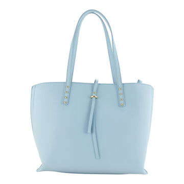 Bolso Shopper en Piel Pregato Loggia Azul cielo