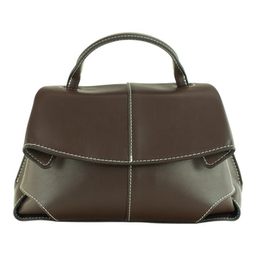 Bolso en piel Pregato Atelier Luxe mini Chocolate