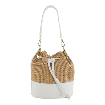 Bolso bucket en piel Pregato Zafira Blanco