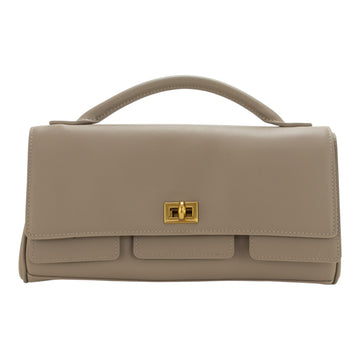 Bolso en piel Pregato Grace Taupe