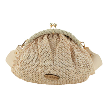 Bolso clutch Alchiara Dione Beige