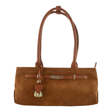 Bolso de hombro de Piel y Serraje Pregato Aurea Cuero