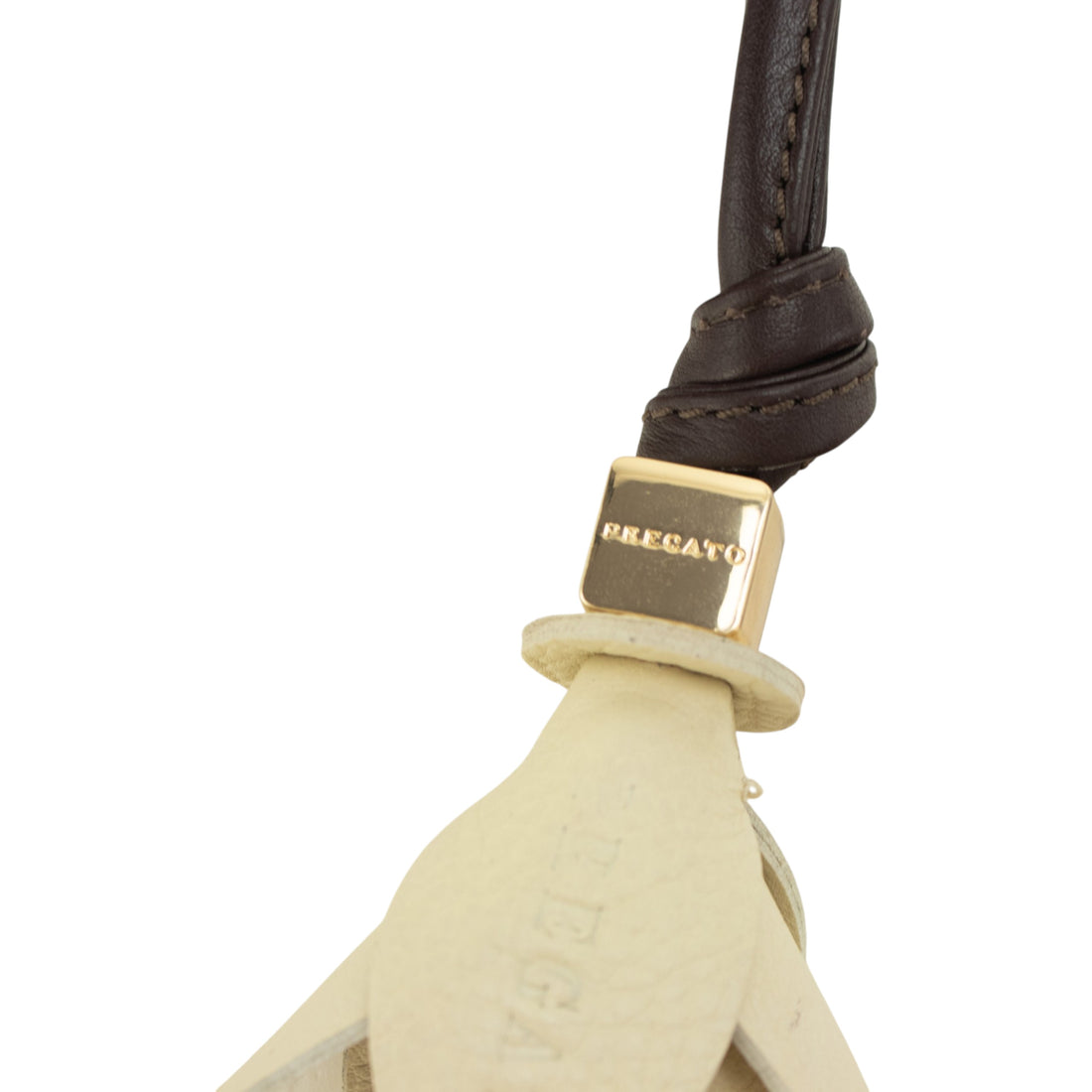 Charm para bolso Pregato Flor Beige y Chocolate