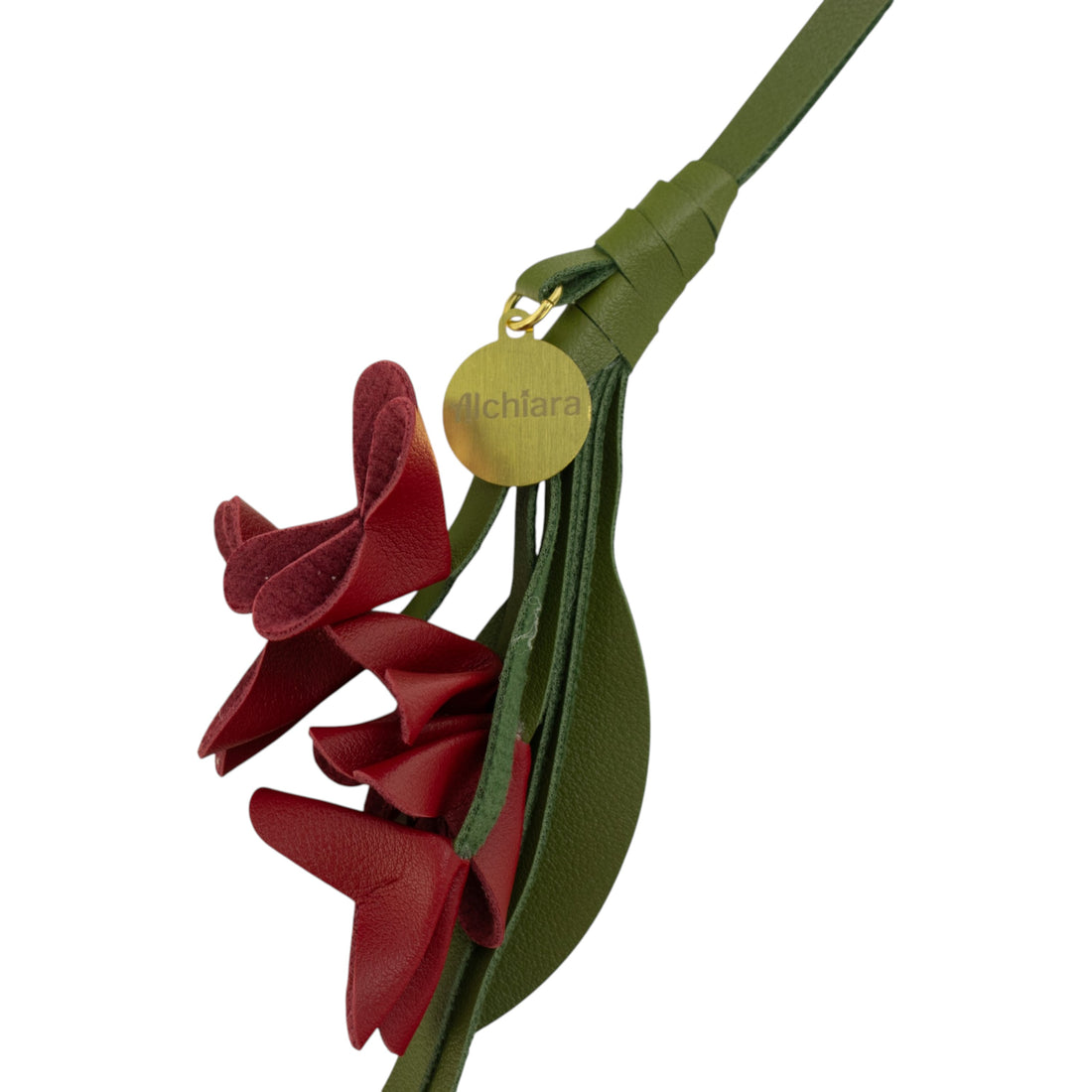 Charm para bolso Alchiara Floral Rojo y Verde