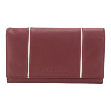Billetero grande de Piel Pregato Essentials Burdeos
