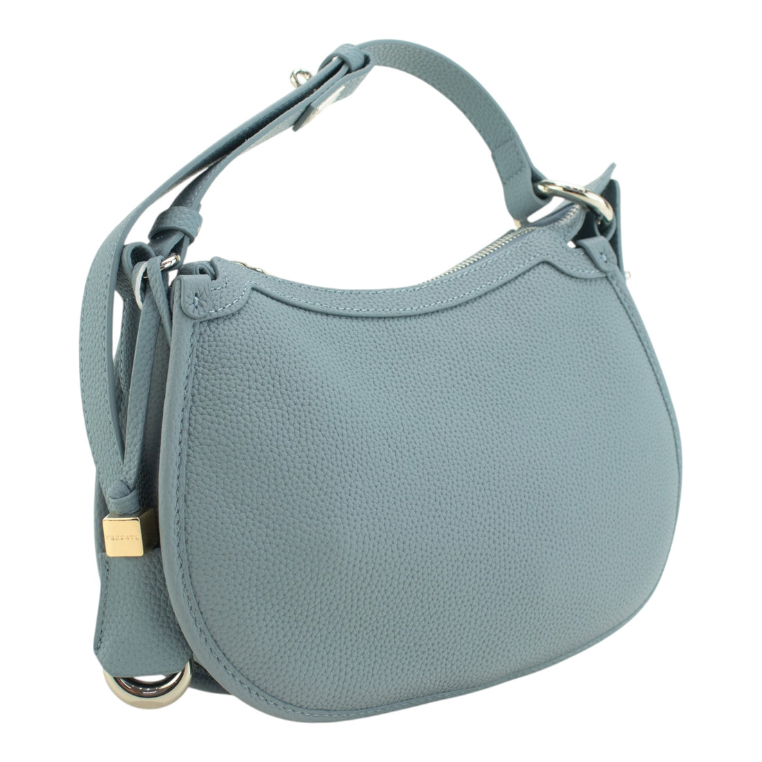 Bolso de hombro de piel Pregato Ondina Azul