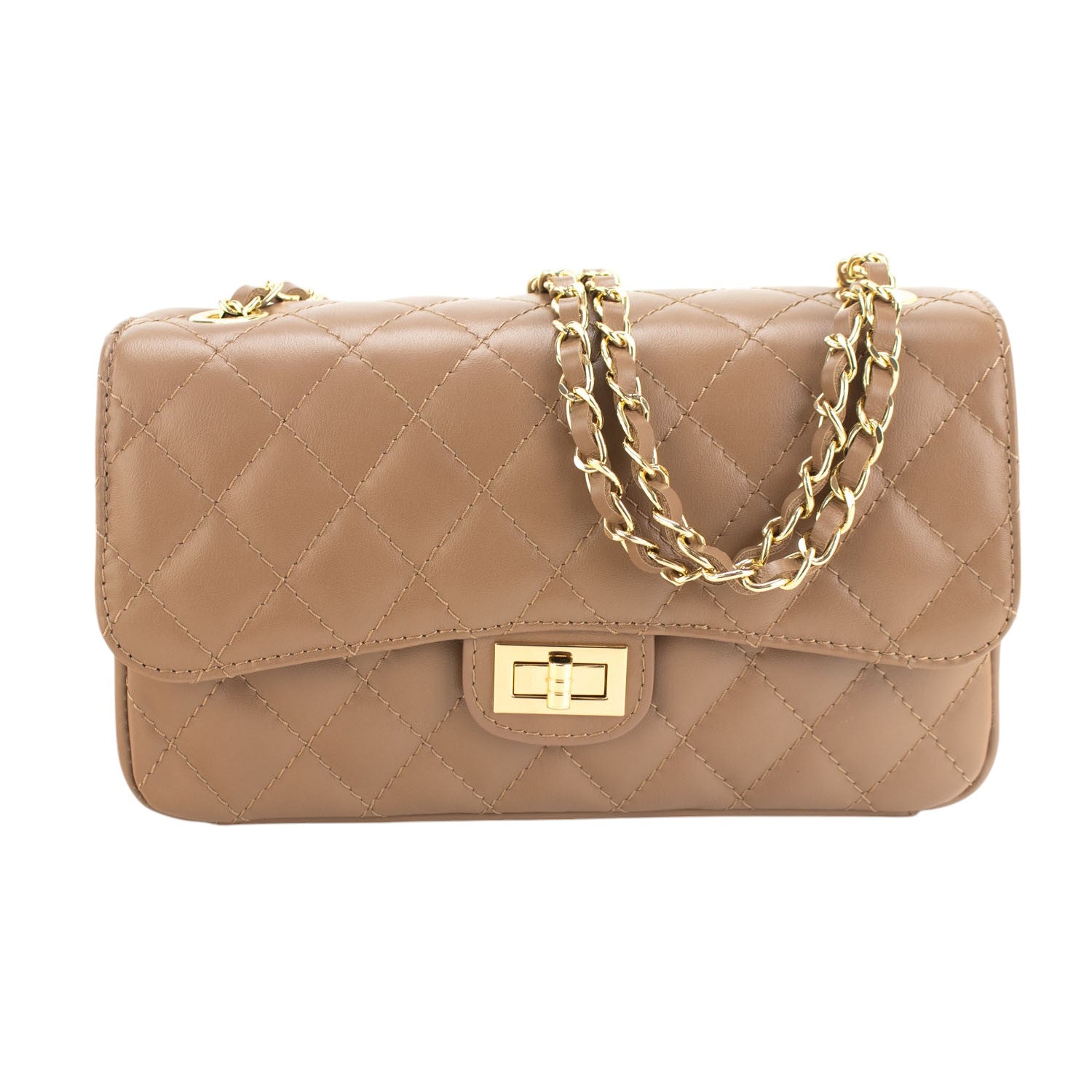 Bolso Piel Pregato Classy Avellana