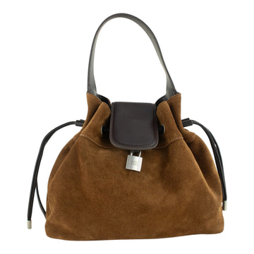 Bolso de mano de piel y serraje Pregato Tosca Cuero