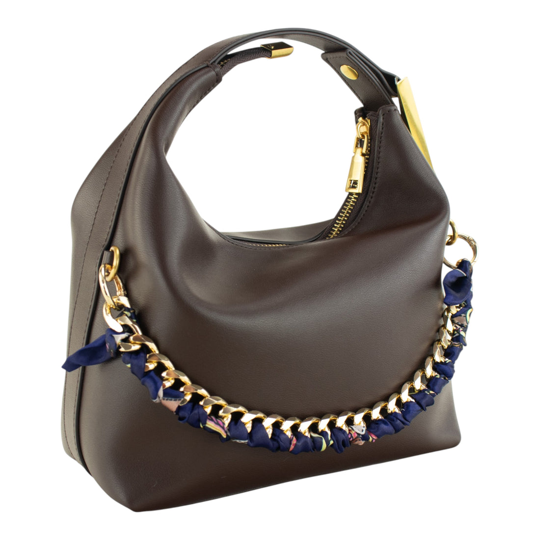 Sac en cuir chocolat Pregato Stella