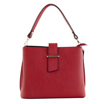 Bolso de Piel Pregato Eterea Rojo