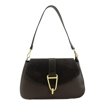Bolso en Piel Pregato Arezzo Chocolate Ante