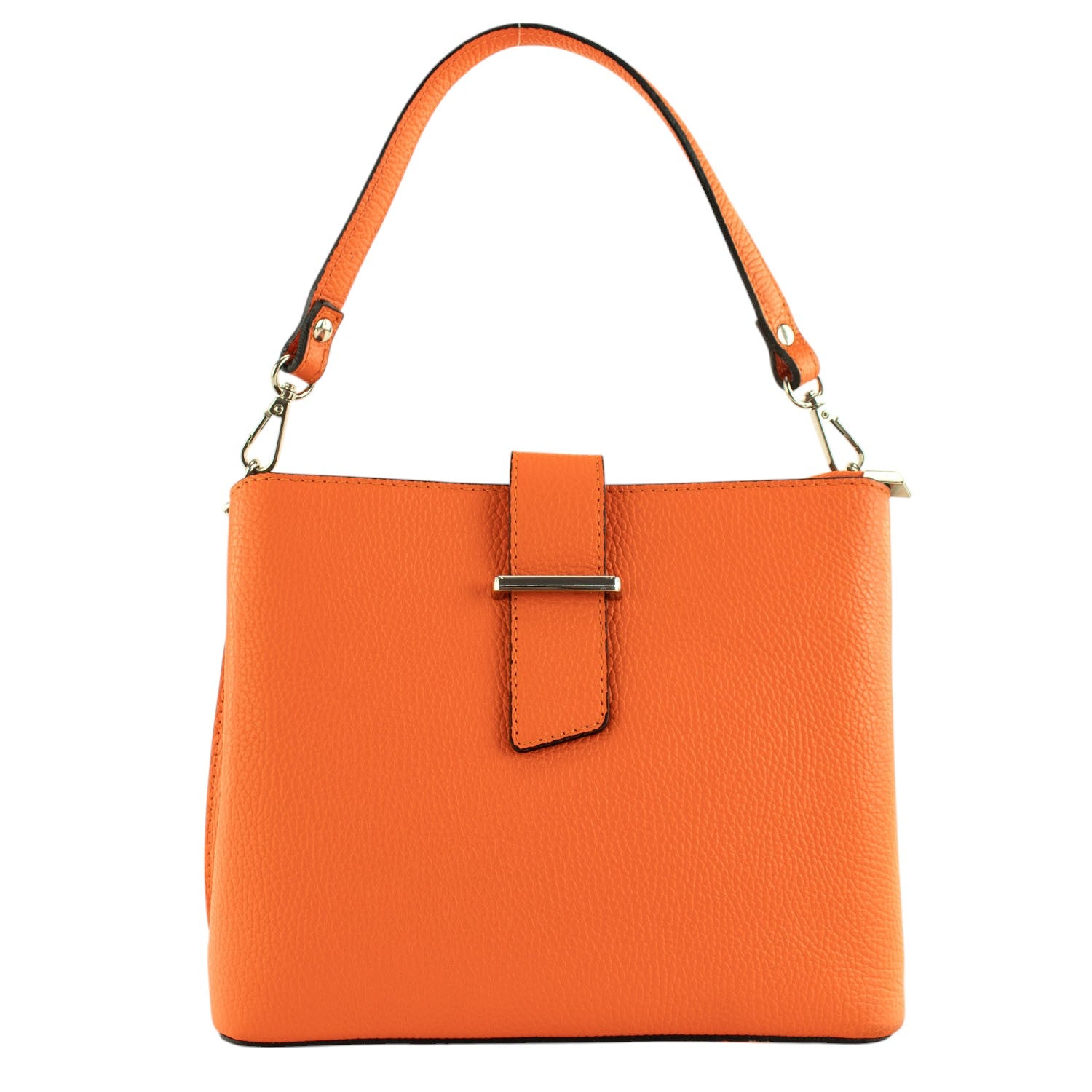 Bolso de Piel Pregato Eterea Naranja