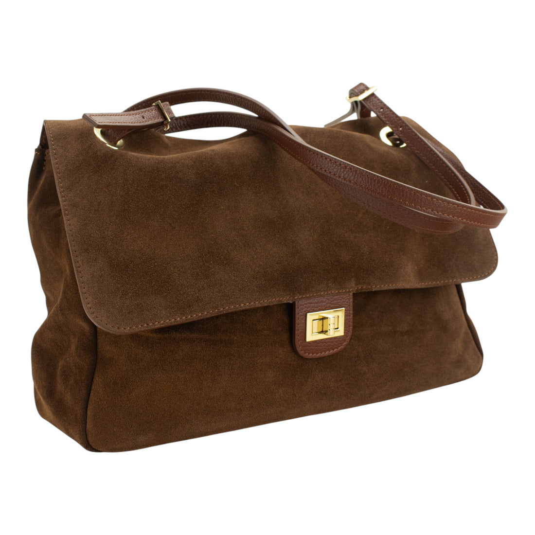 Maxi Bolso de piel Pregato Flat Bag Ravenna Ante Cuero