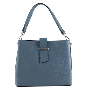 Bolso de Piel Pregato Eterea Azul jeans