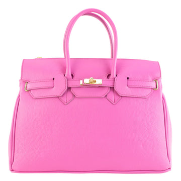 Bolso de Piel Pregato Juliette Rosa chicle