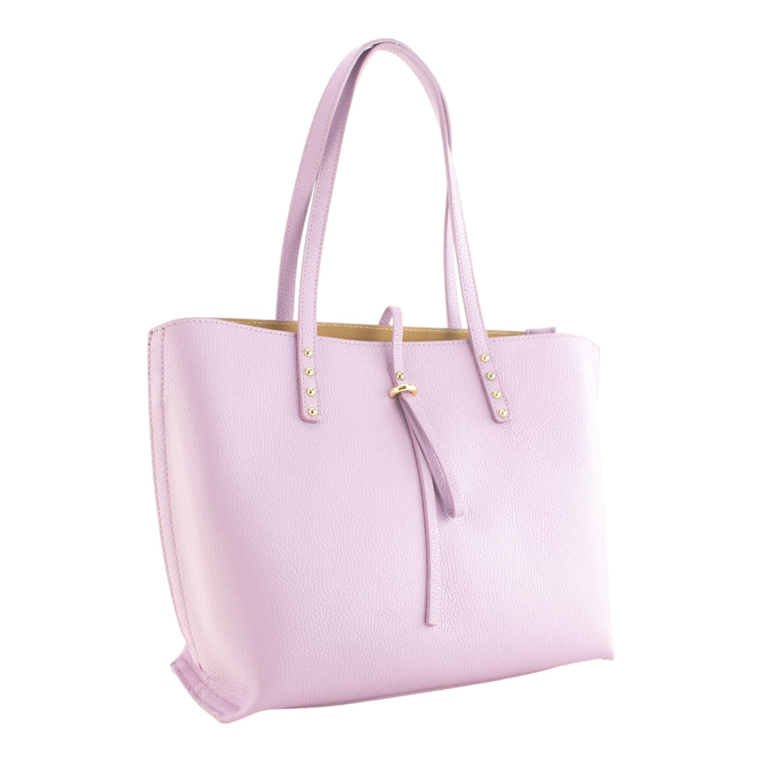 Bolso Shopper en Piel Pregato Loggia Malva - KimondoShop