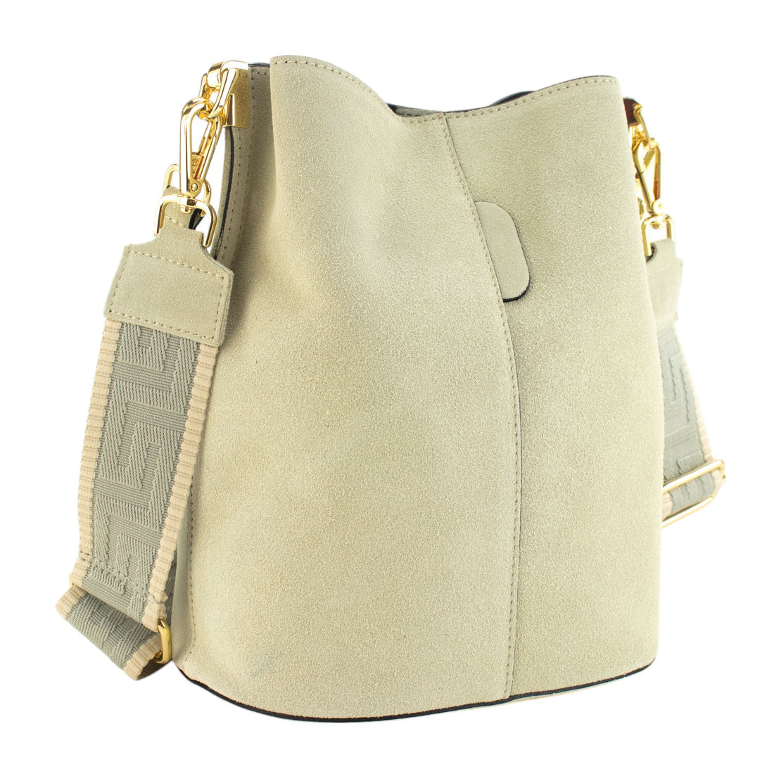 Bandolera Piel Pregato Secchio Peach Nociola