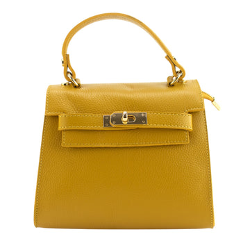 Bolso en Piel Pregato Latenza Mostaza oscuro