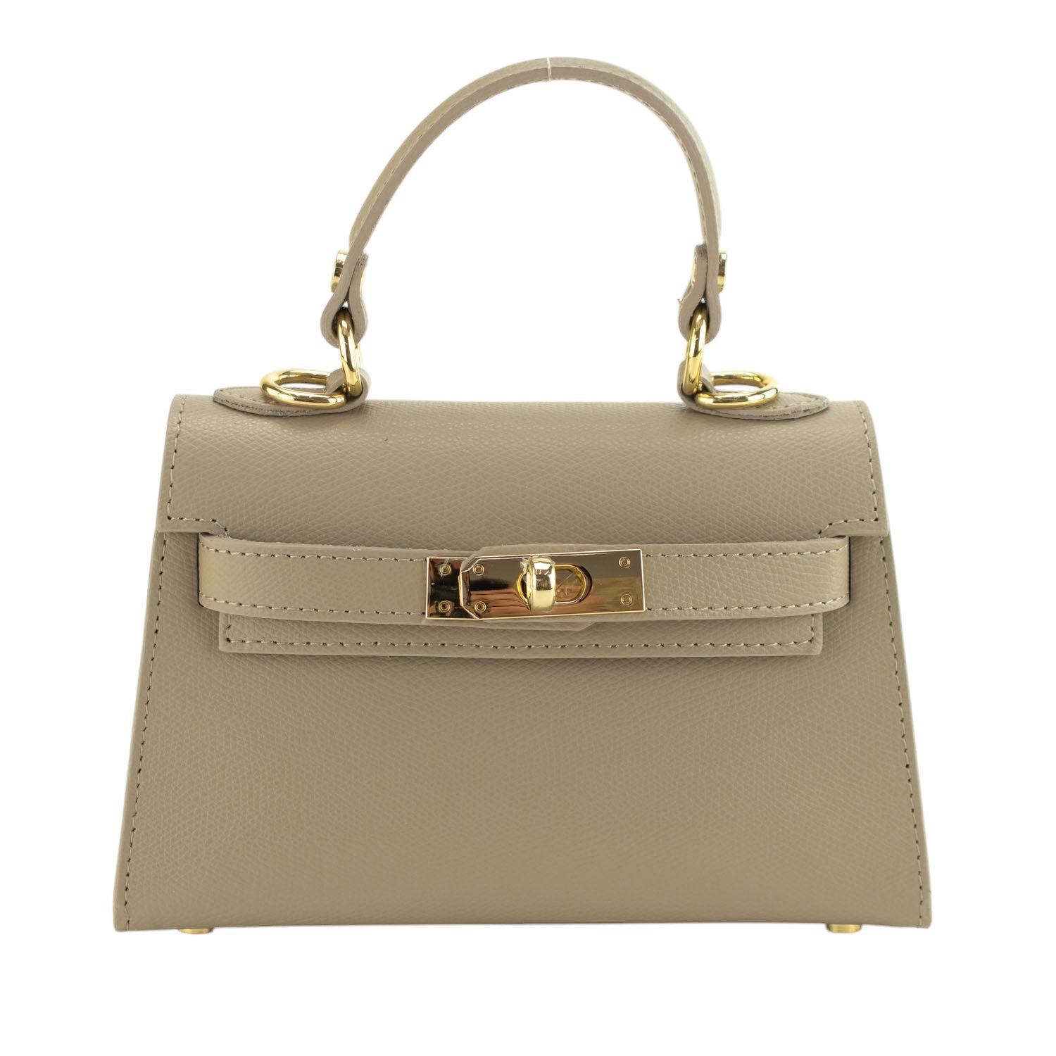 Bolso en Piel Pregato mini Latenza Taupe