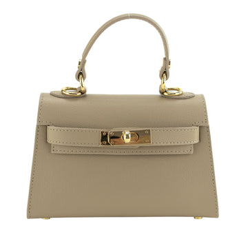 Bolso en Piel Pregato mini Latenza Taupe