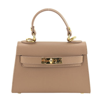 Bolso en Piel Pregato mini Latenza Nude